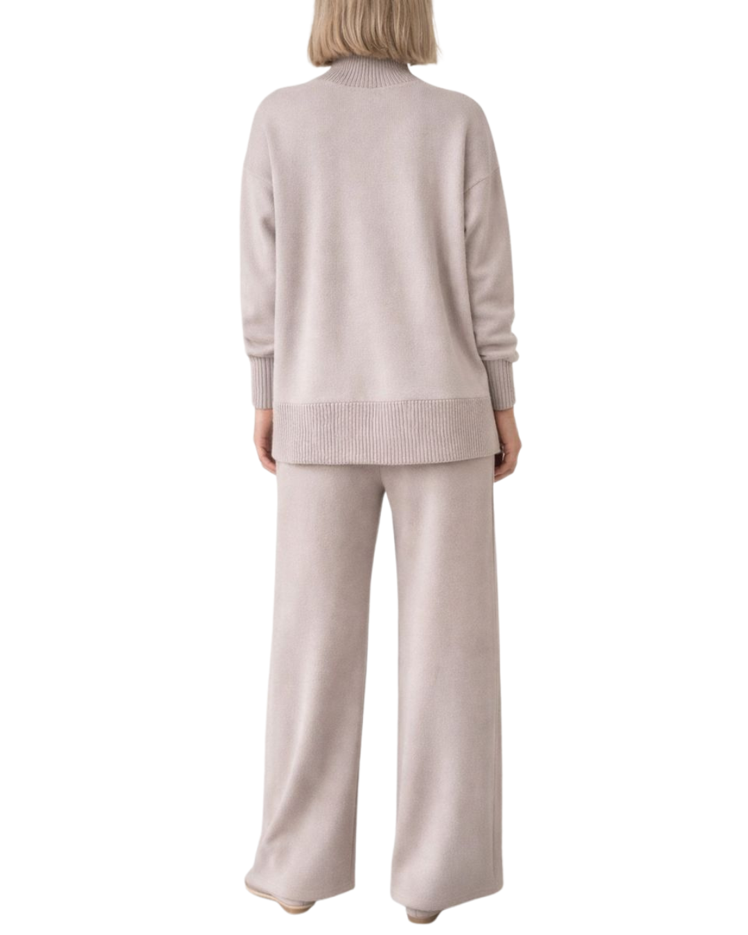 Conjunto de dos piezas con camiseta ancha y pantalones anchos para mujer